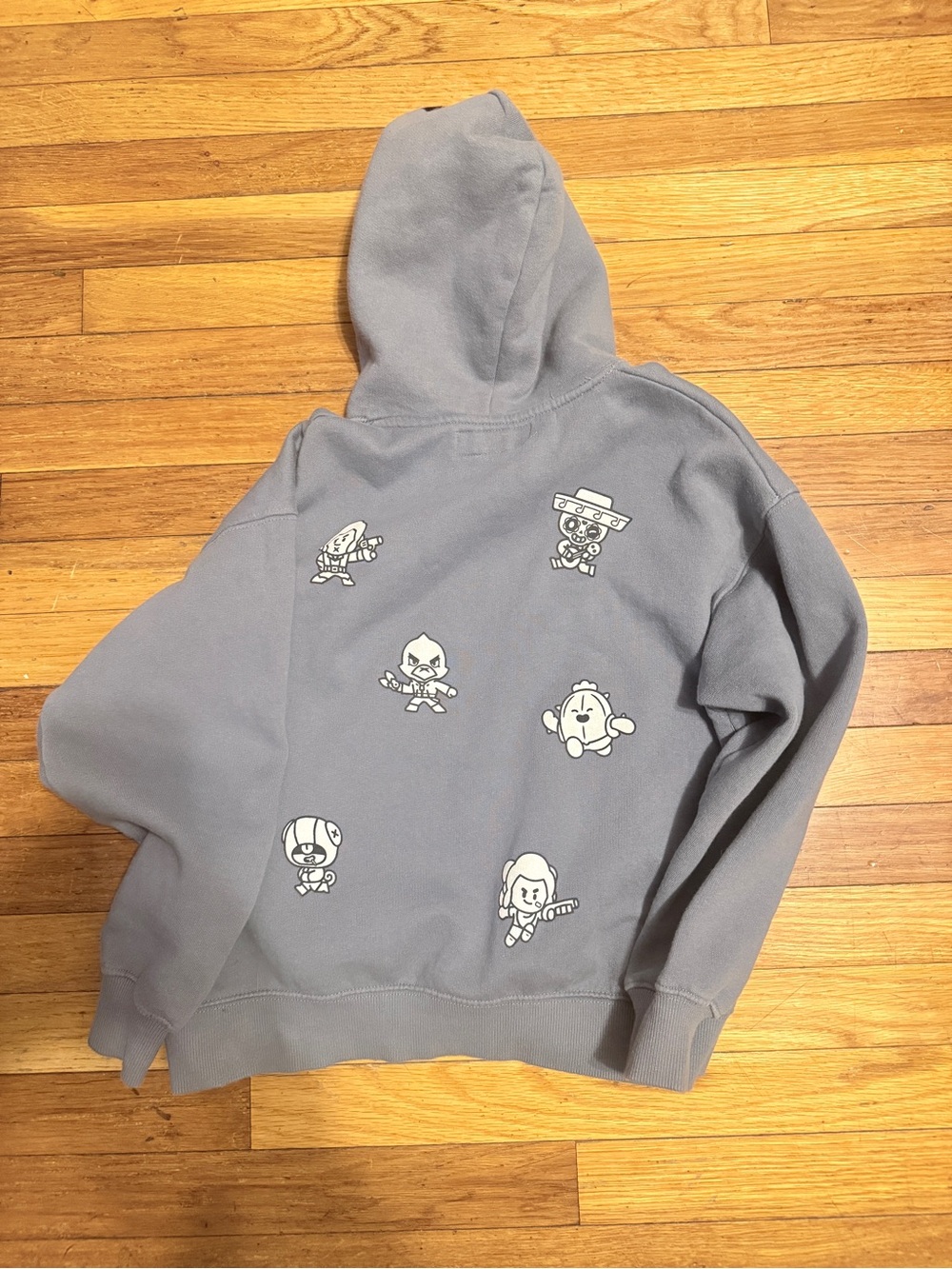 Zara kids Light Gray Graphic Zip-Up Hoodie